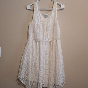 AUW Ivory Floral Lace Dress
